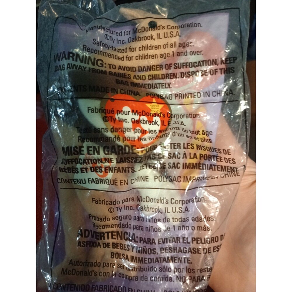 McDonald's Teenie Beanie Babies Baby - Stretchy the Ostrich #10 NIP/NWT